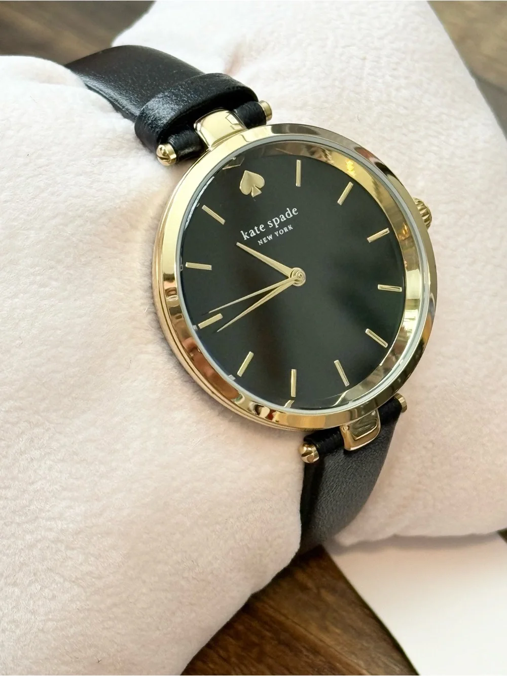 Kate Spade Women's Holland Black Leather Watch 28mm, KSW9048